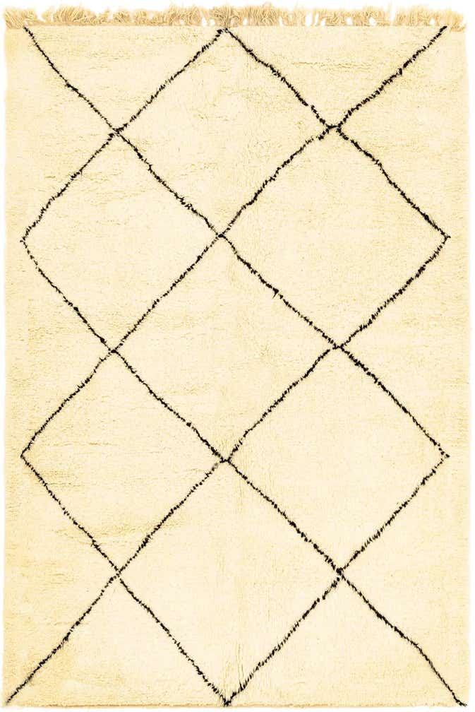 6' 8 x 10' 3 Hand Knotted Moroccan Wool Rug