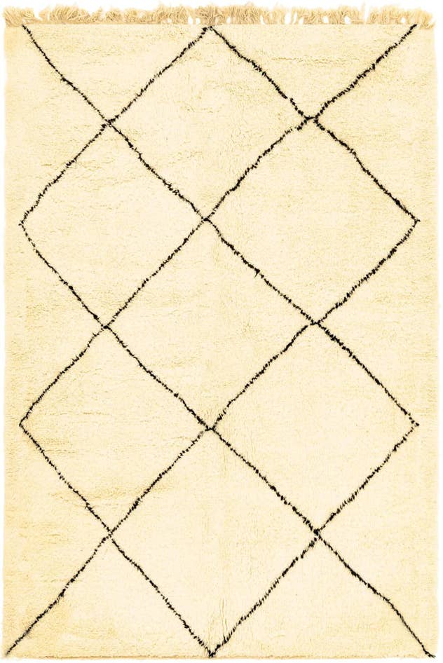 Detail image of 6' 8 x 10' 3 Hand Knotted Moroccan Wool Rug