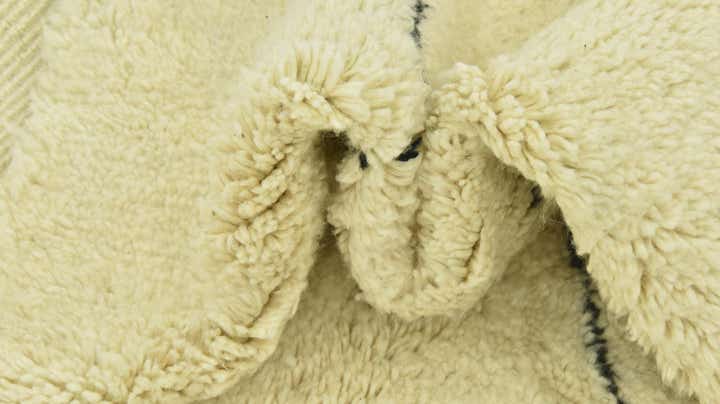 6' 7 x 10' Hand Knotted Moroccan Wool Rug