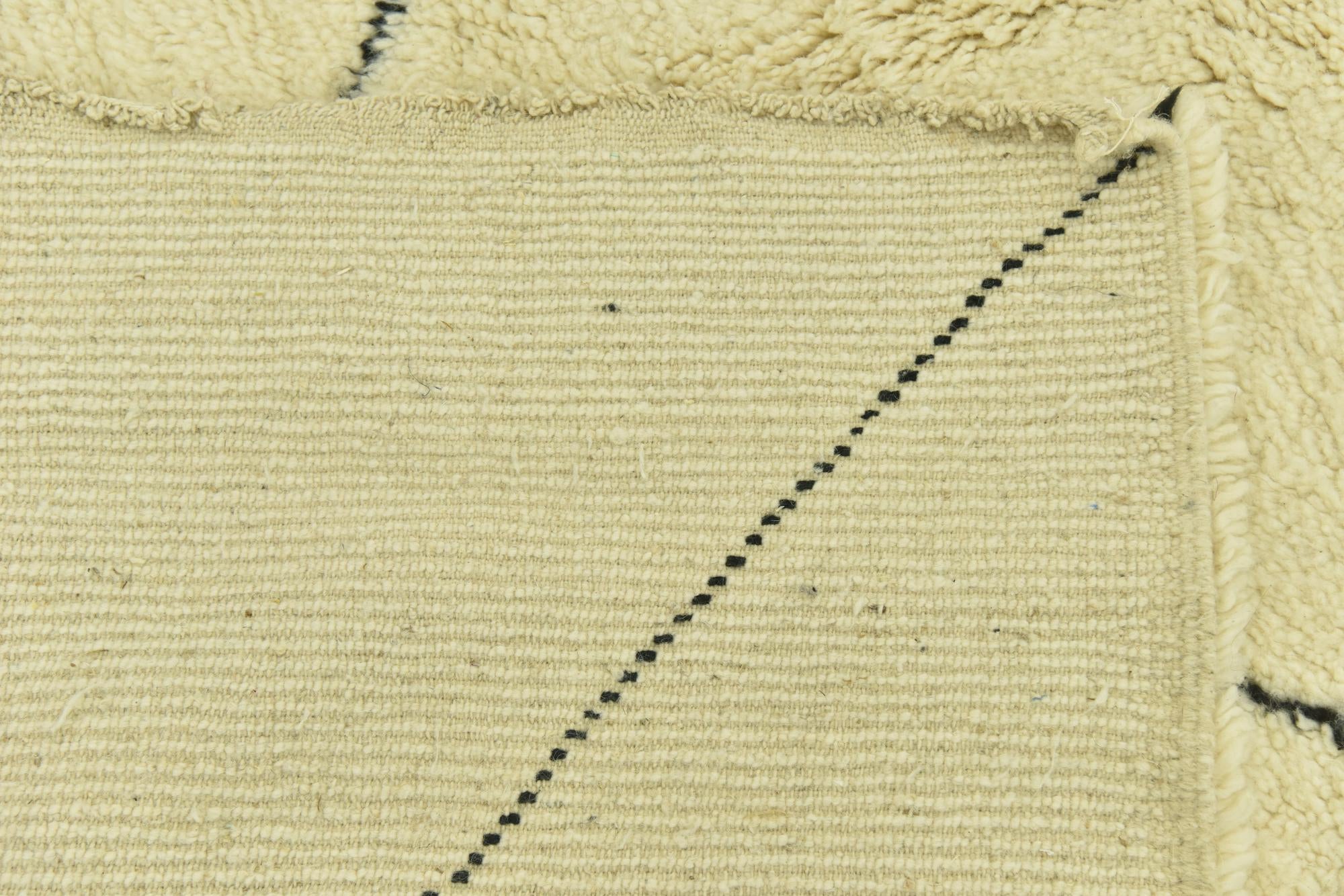 6' 7 x 10' Hand Knotted Moroccan Wool Rug