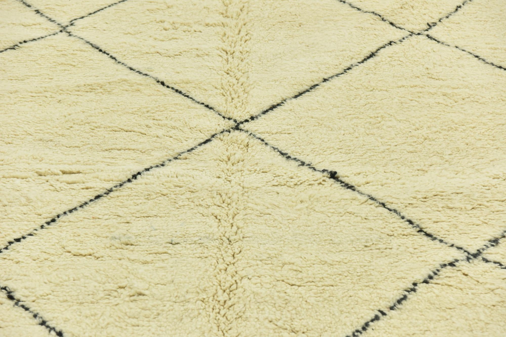 6' 7 x 10' Hand Knotted Moroccan Wool Rug