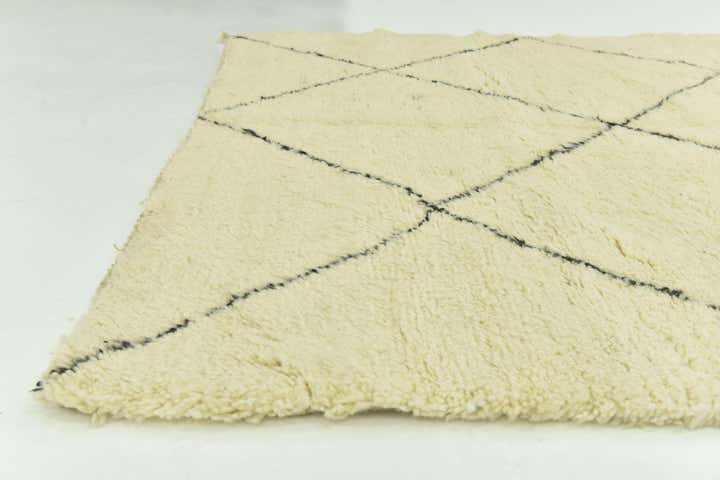 6' 7 x 10' Hand Knotted Moroccan Wool Rug