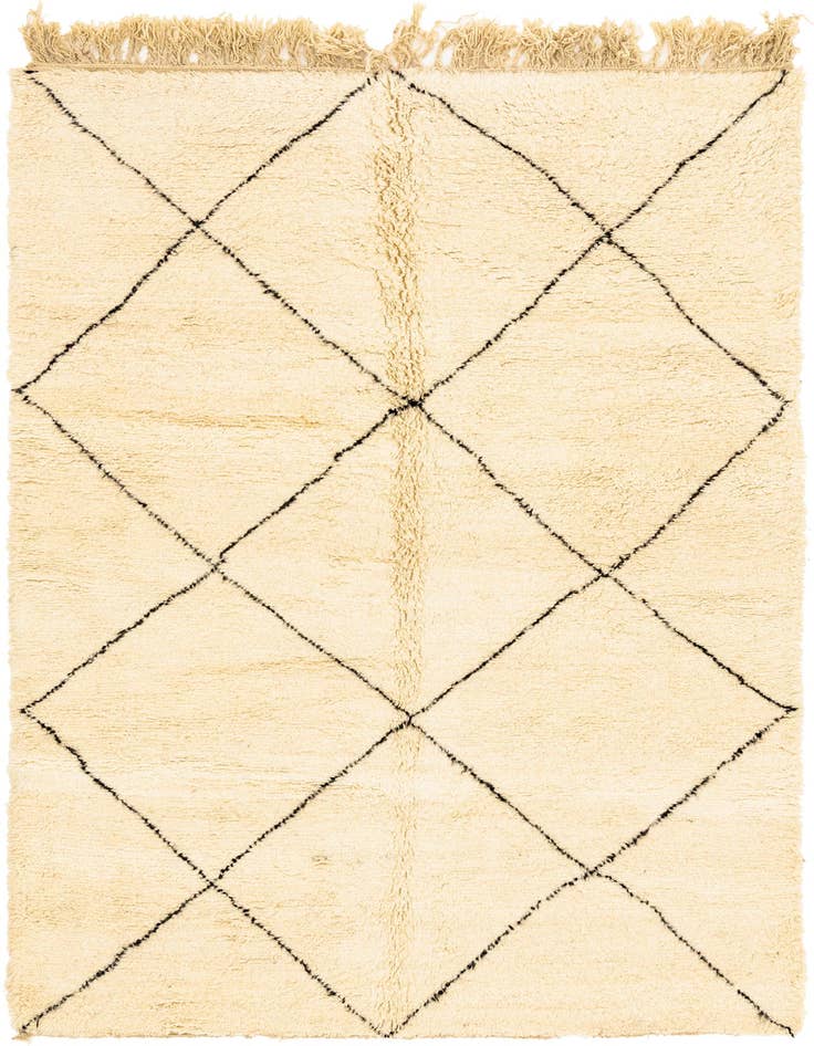 Detail image of 6' 7 x 10' Hand Knotted Moroccan Wool Rug