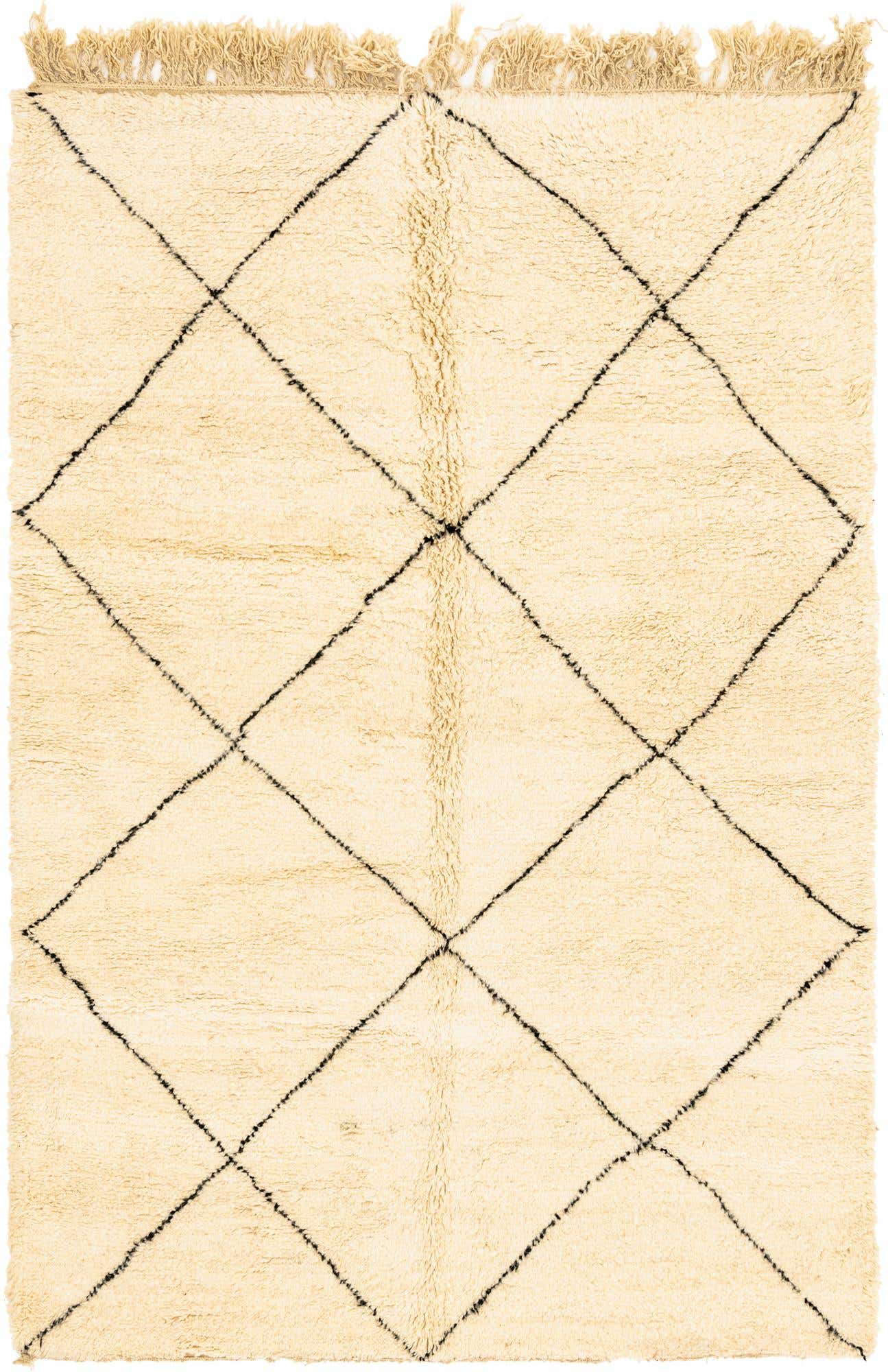 6' 7 x 10' Hand Knotted Moroccan Wool Rug