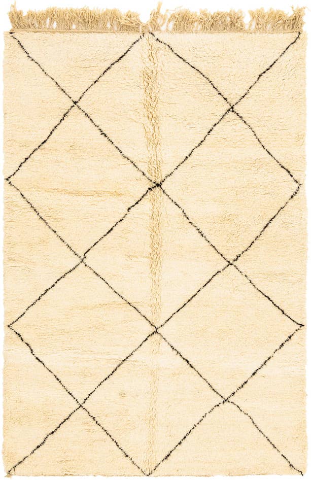 Detail image of 6' 7 x 10' Hand Knotted Moroccan Wool Rug