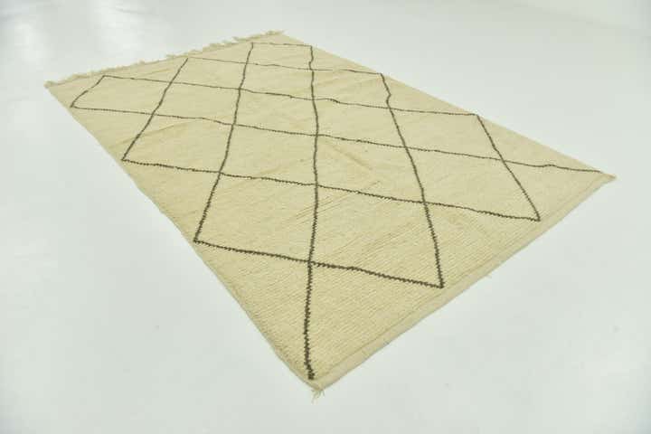 6' 5 x 9' 7 Hand Knotted Moroccan Wool Rug
