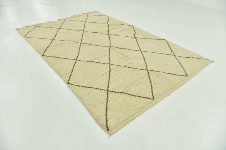 Detail image of 6' 5 x 9' 7 Hand Knotted Moroccan Wool Rug