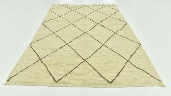 6' 5 x 9' 7 Hand Knotted Moroccan Wool Rug