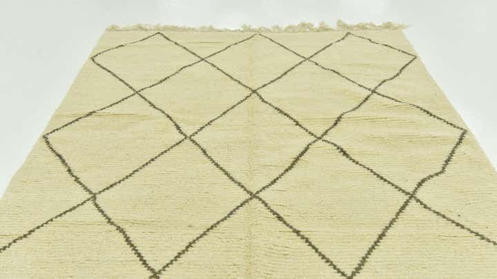6' 5 x 9' 7 Hand Knotted Moroccan Wool Rug
