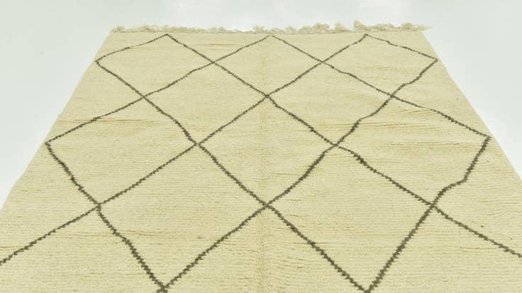 Detail image of 6' 5 x 9' 7 Hand Knotted Moroccan Wool Rug