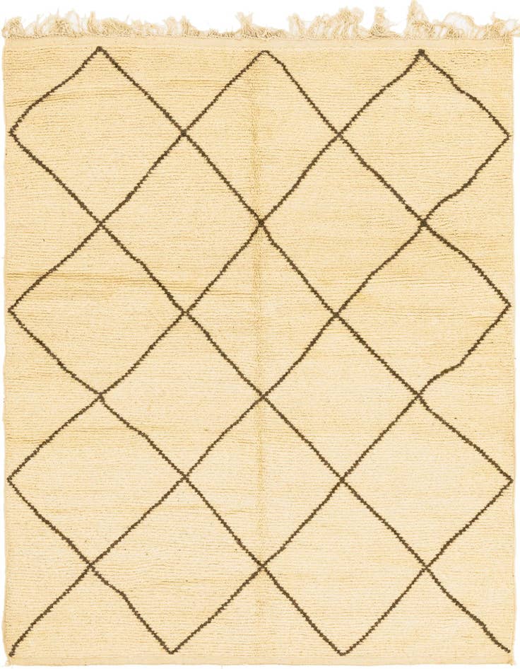 Detail image of 6' 5 x 9' 7 Hand Knotted Moroccan Wool Rug
