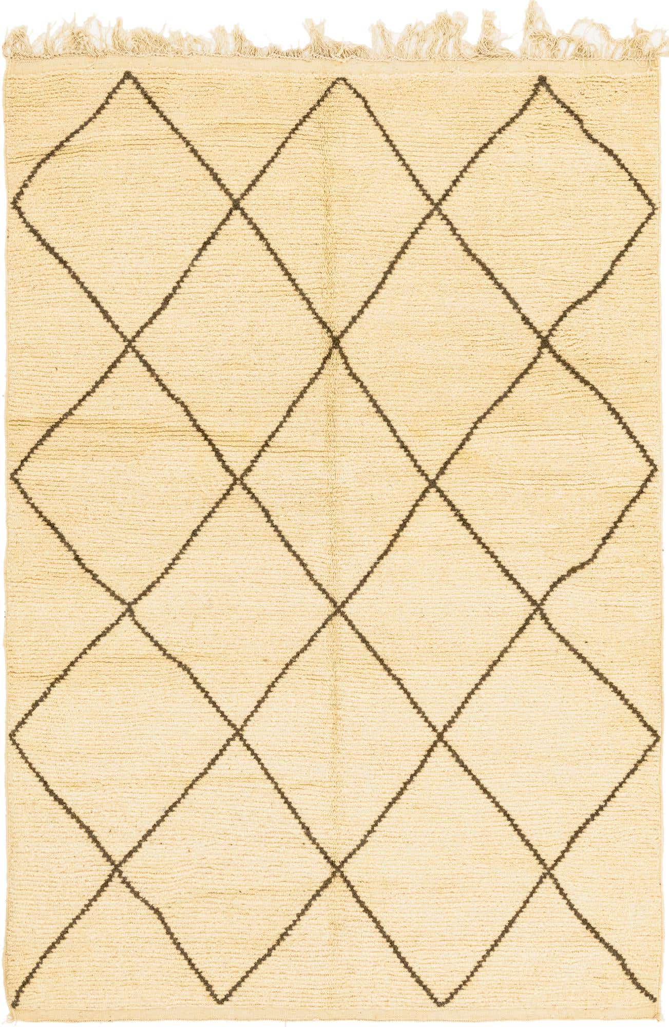 6' 5 x 9' 7 Hand Knotted Moroccan Wool Rug