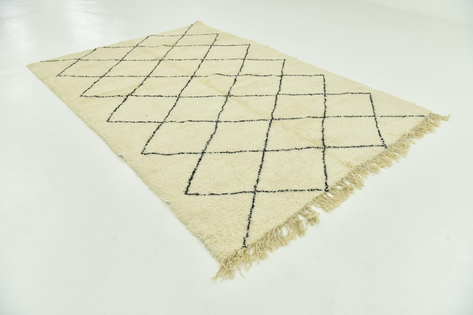 6' 10 x 10' Hand Knotted Moroccan Wool Rug