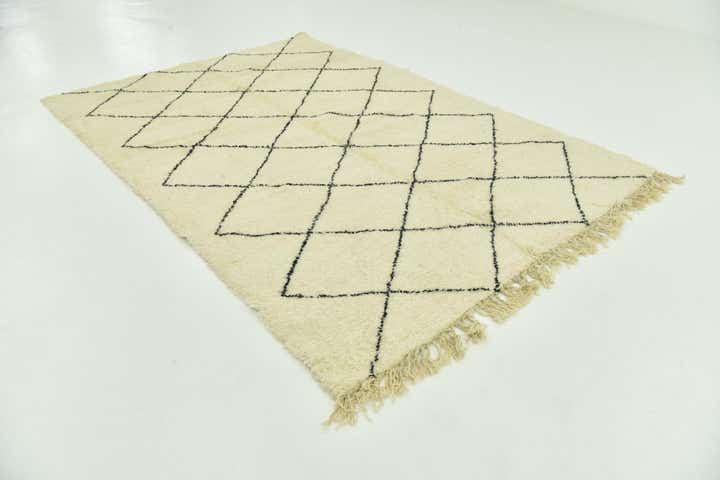 6' 10 x 10' Hand Knotted Moroccan Wool Rug