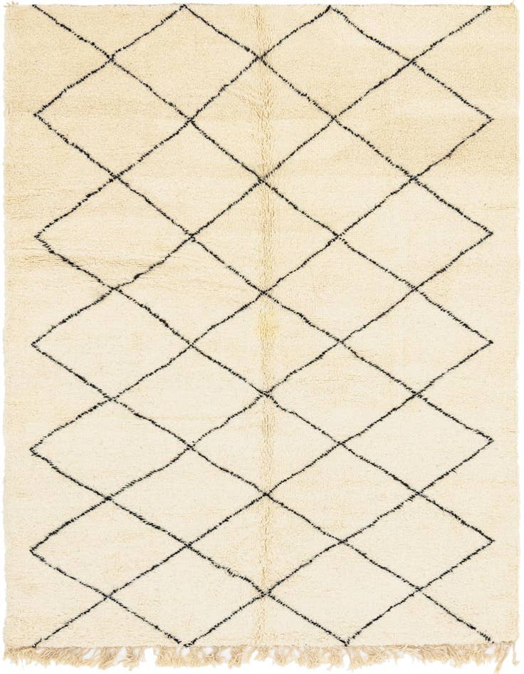 Detail image of 6' 10 x 10' Hand Knotted Moroccan Wool Rug