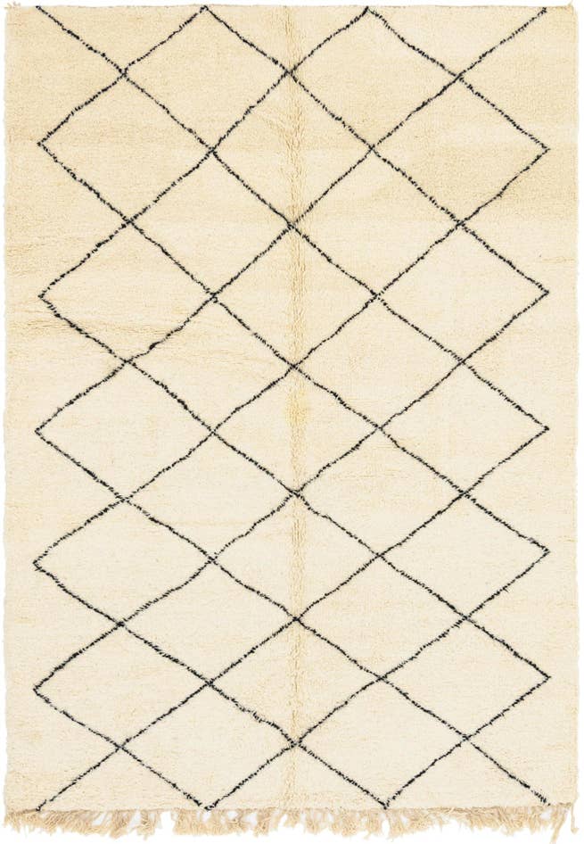 Detail image of 6' 10 x 10' Hand Knotted Moroccan Wool Rug