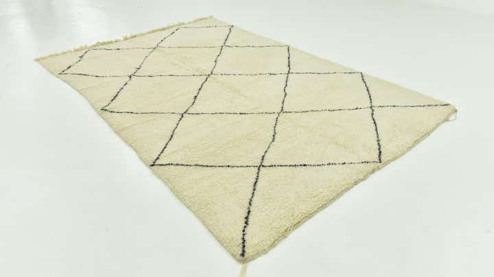 6' 6 x 9' 10 Hand Knotted Moroccan Wool Rug
