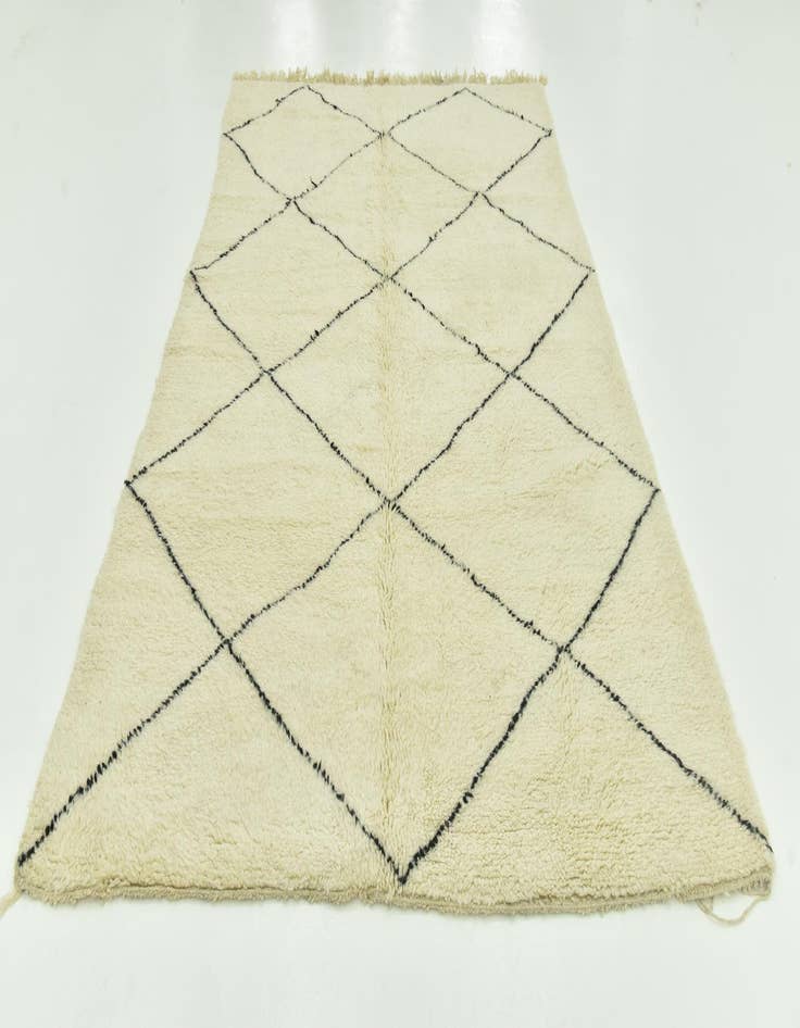 Detail image of 6' 6 x 9' 10  Hand Knotted Moroccan Wool Rug