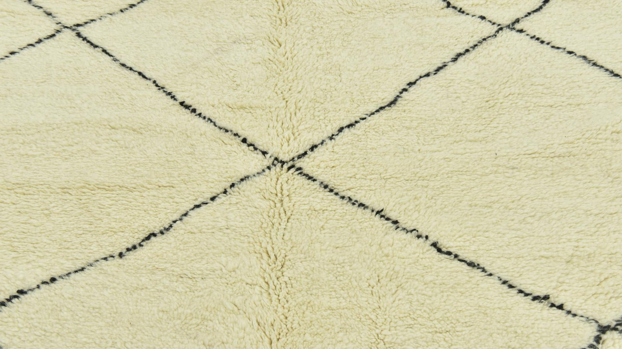 6' 6 x 9' 10 Hand Knotted Moroccan Wool Rug