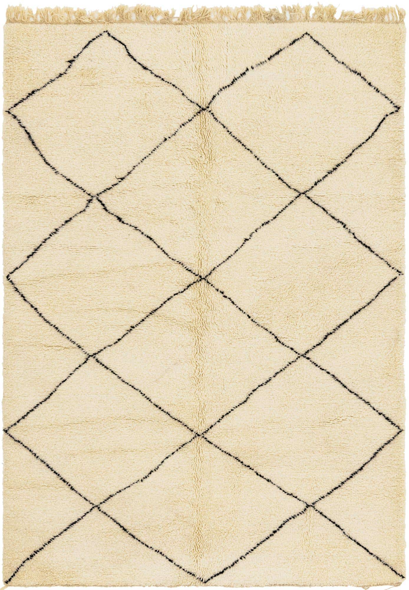 6' 6 x 9' 10 Hand Knotted Moroccan Wool Rug