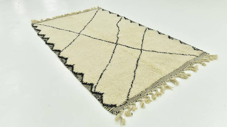 Detail image of 5' 5 x 8' 6 Hand Knotted Moroccan Wool Rug