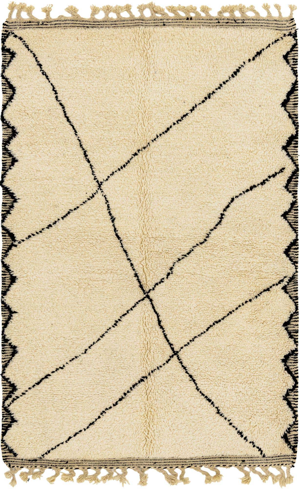 5' 5 x 8' 6 Hand Knotted Moroccan Wool Rug