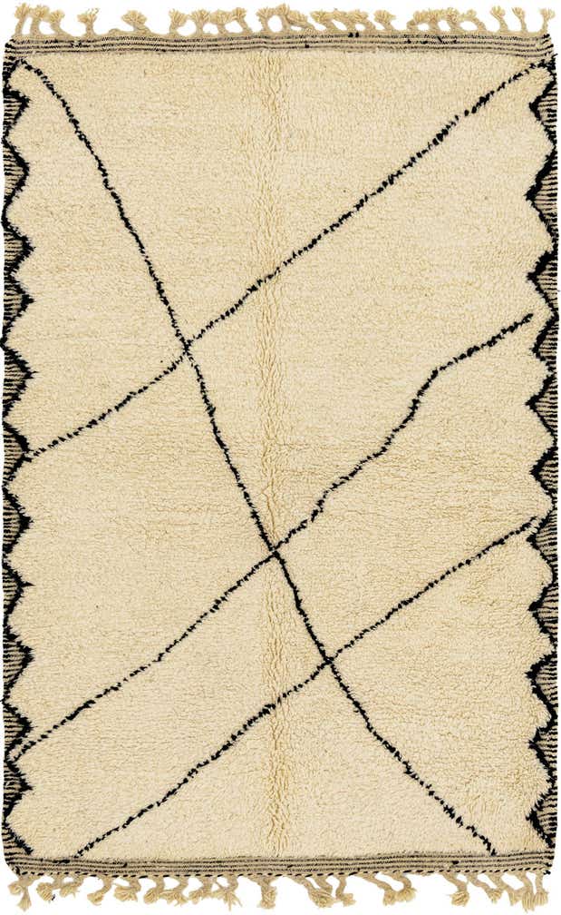5' 5 x 8' 6 Hand Knotted Moroccan Wool Rug