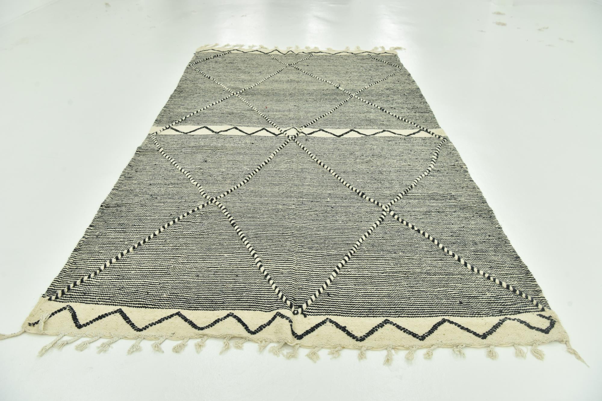6' x 11' Hand Knotted Moroccan Wool Rug