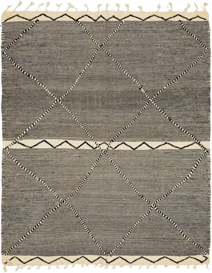 Detail image of 6' x 11' Hand Knotted Moroccan Wool Rug
