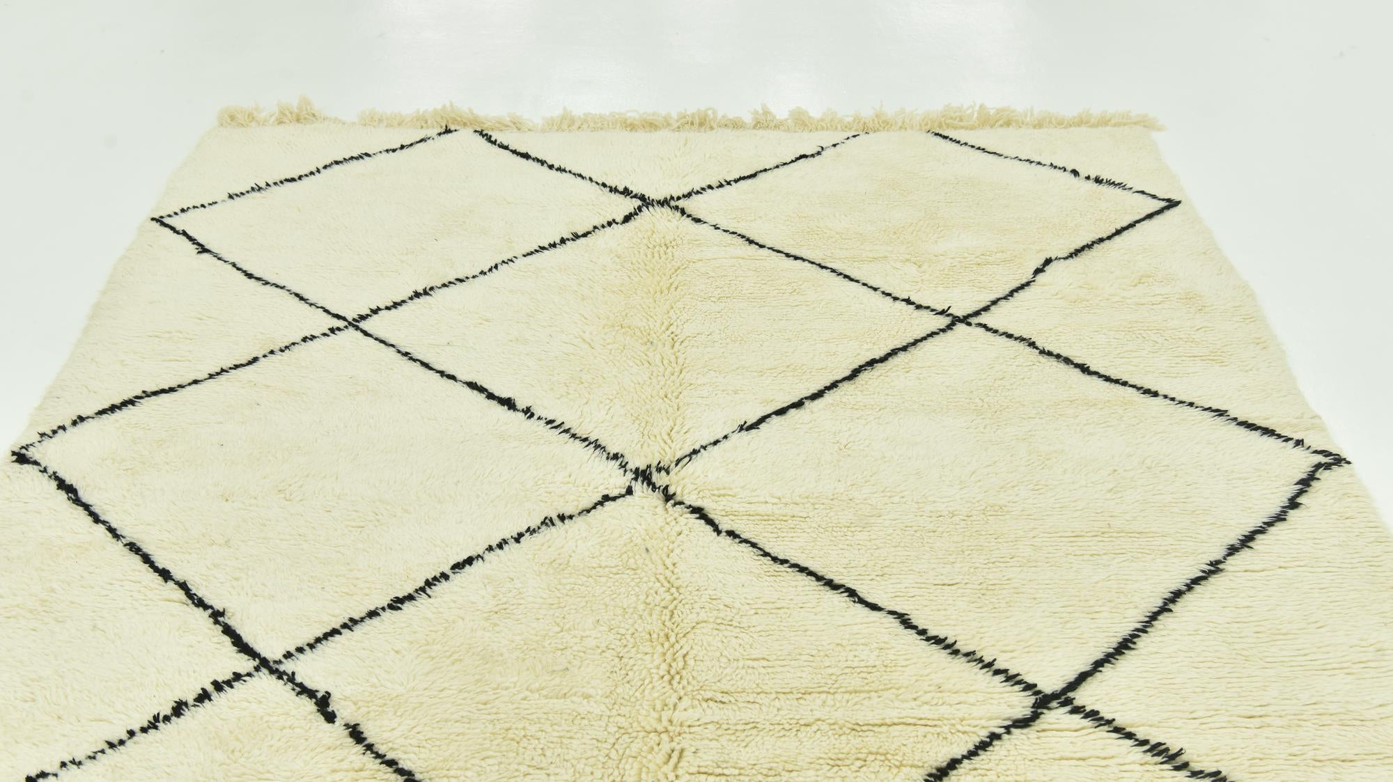 6' 6 x 9' 7 Hand Knotted Moroccan Wool Rug