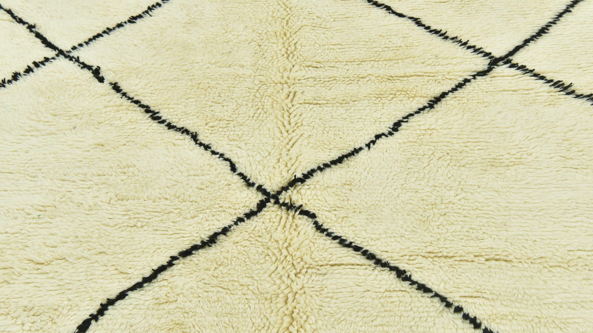 6' 6 x 9' 7 Hand Knotted Moroccan Wool Rug