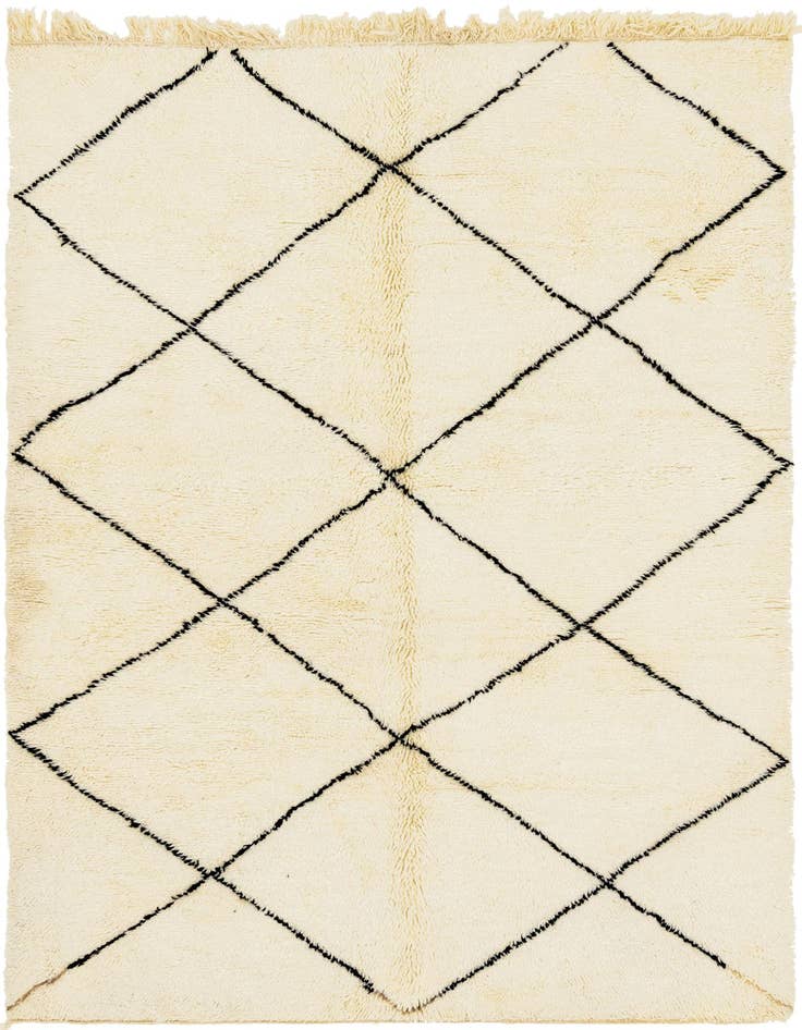 Detail image of 6' 6 x 9' 7 Hand Knotted Moroccan Wool Rug