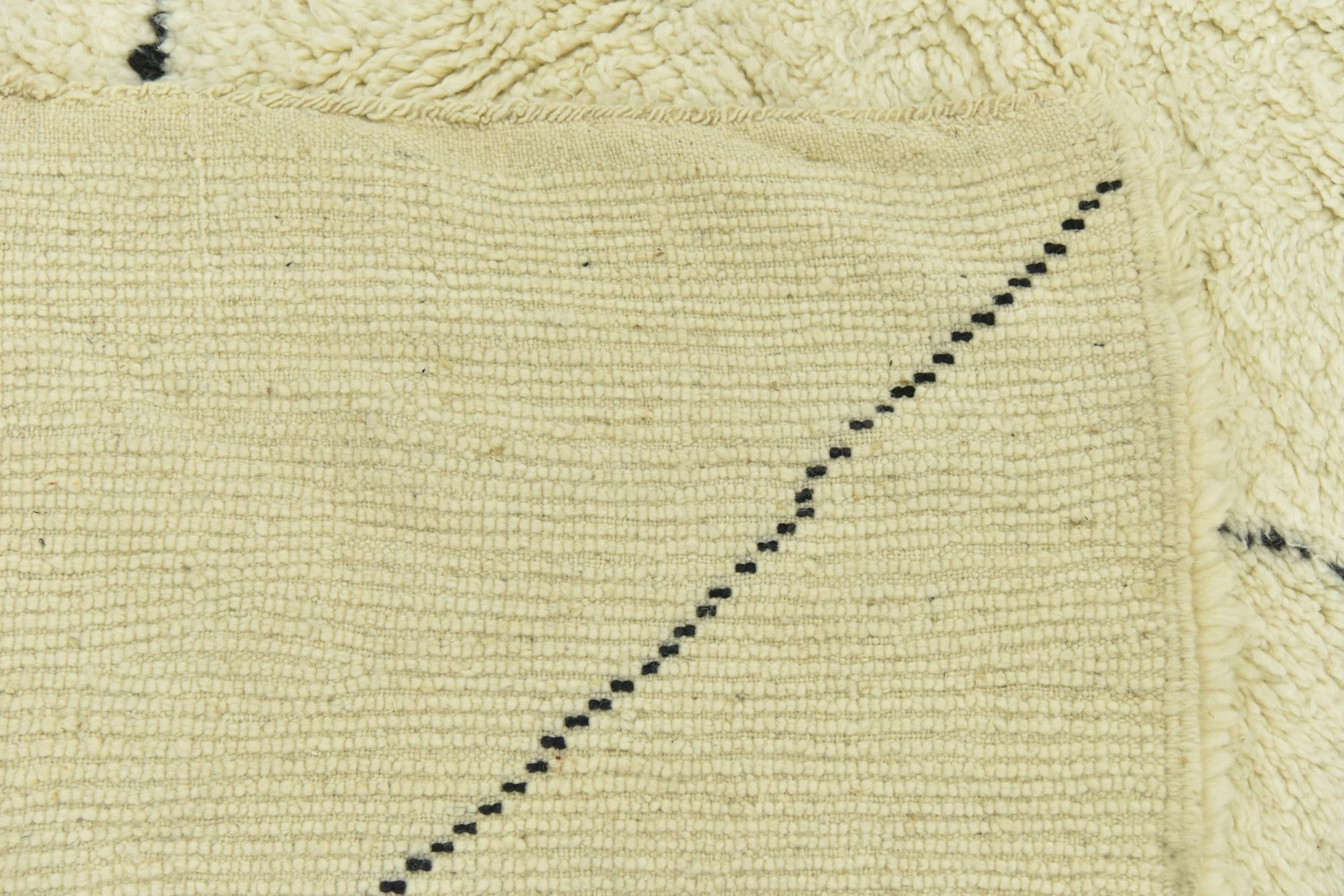 6' 6 x 9' 2 Hand Knotted Moroccan Wool Rug