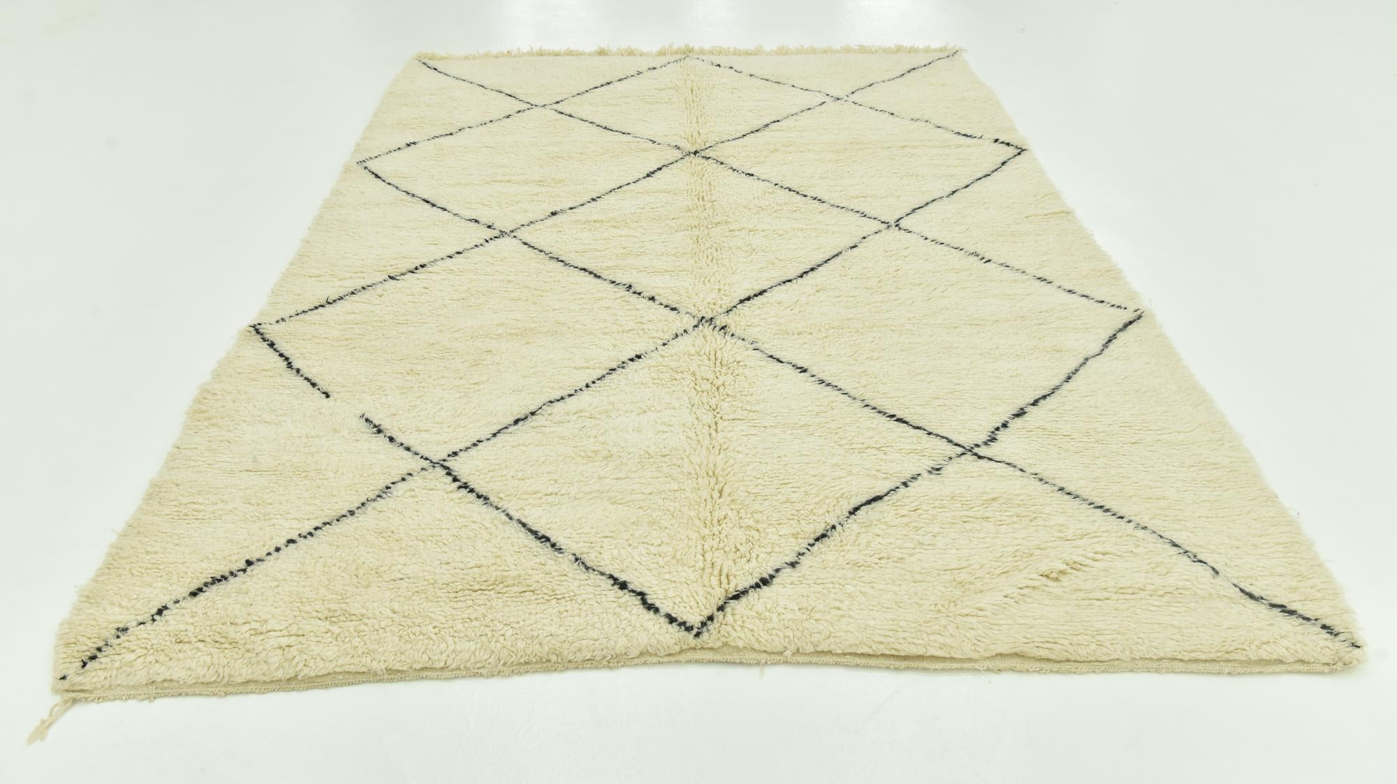 6' 6 x 9' 2 Hand Knotted Moroccan Wool Rug
