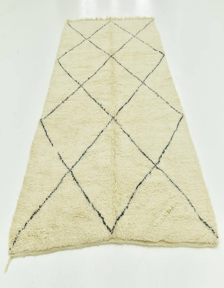 Detail image of 6' 6 x 9' 2  Hand Knotted Moroccan Wool Rug