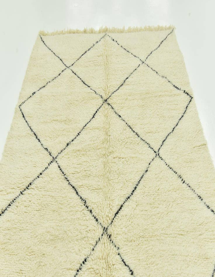 Detail image of 6' 6 x 9' 2  Hand Knotted Moroccan Wool Rug