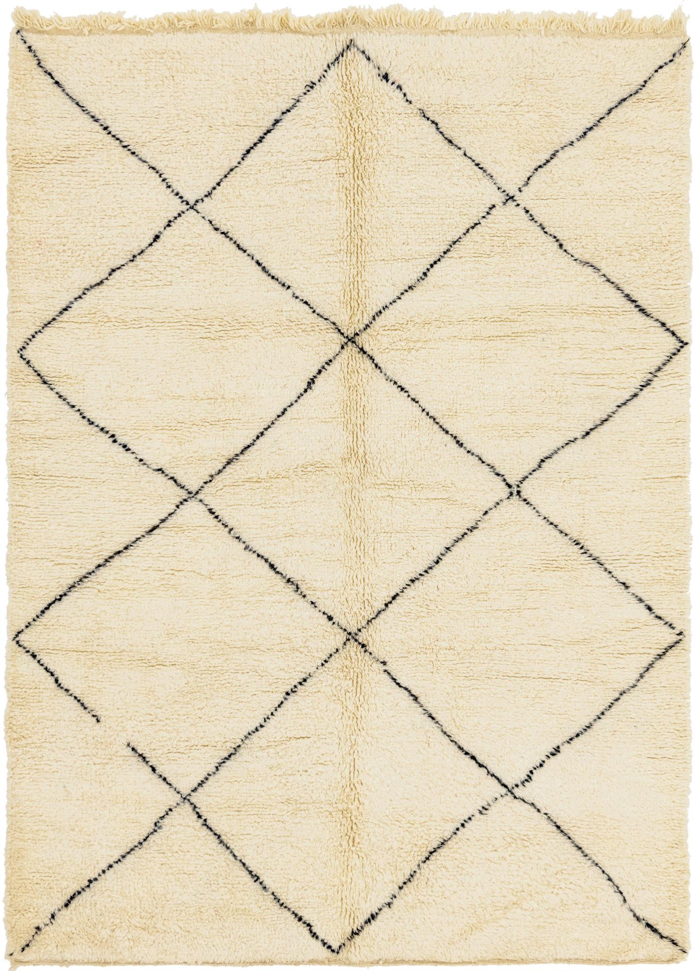 6' 6 x 9' 2 Hand Knotted Moroccan Wool Rug