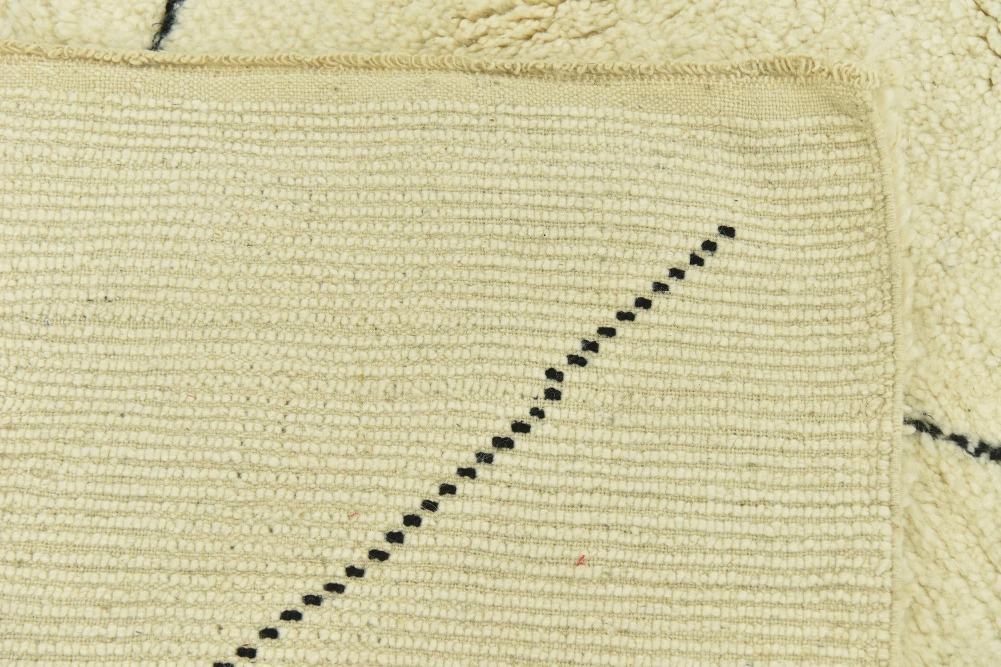 7' x 10' 3 Hand Knotted Moroccan Wool Rug