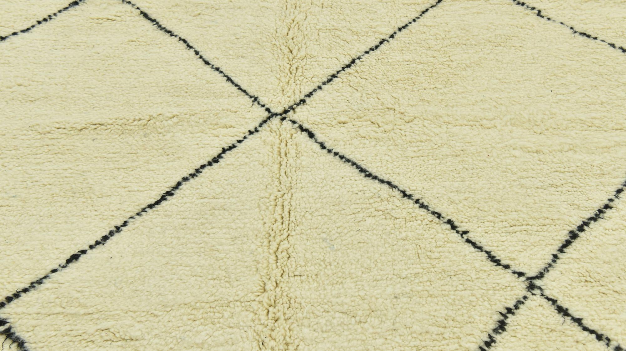 7' x 10' 3 Hand Knotted Moroccan Wool Rug