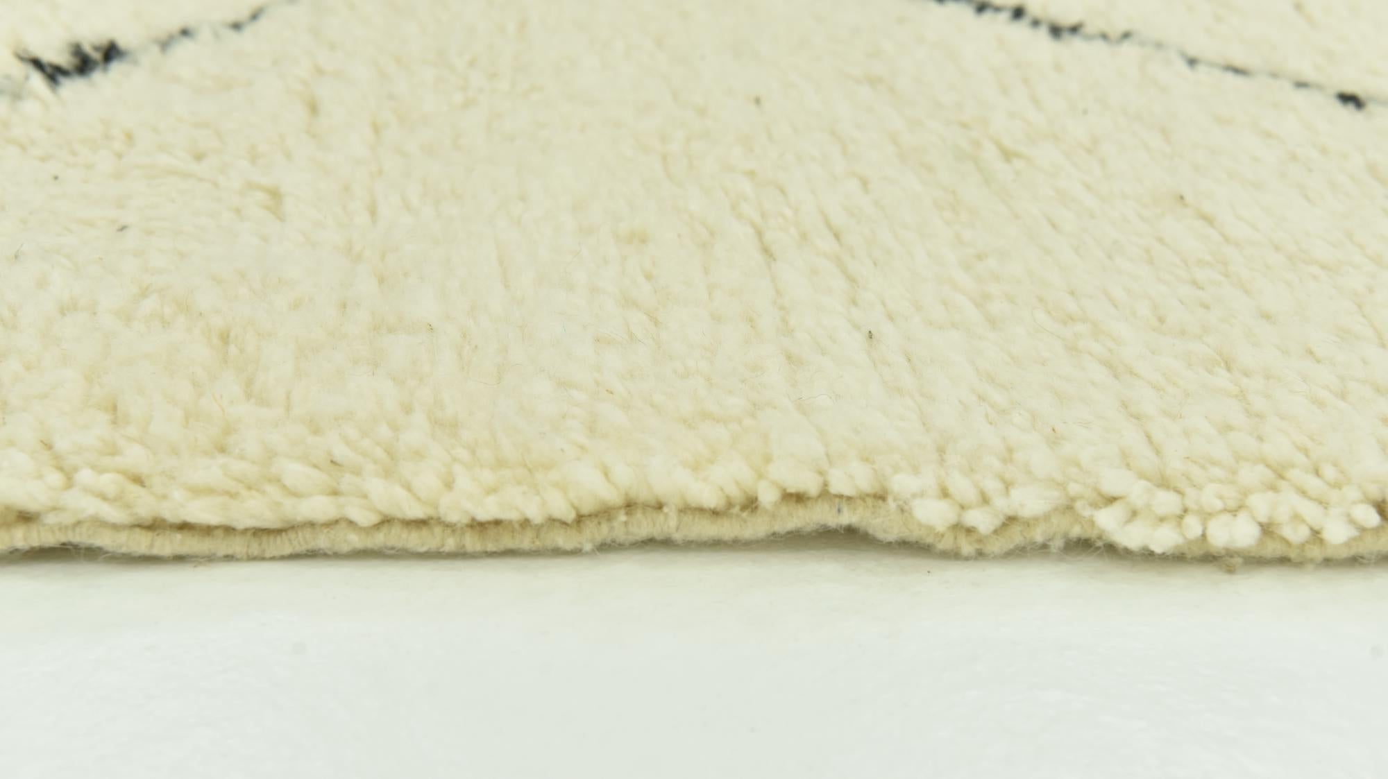 7' x 10' 3 Hand Knotted Moroccan Wool Rug