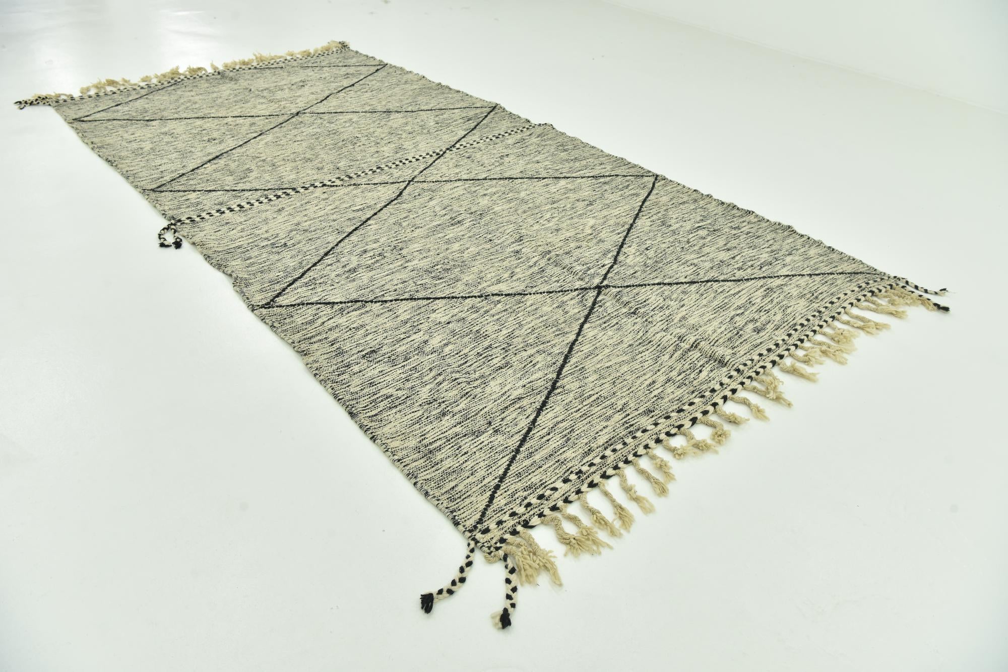6' 7 x 12' 10 Hand Knotted Moroccan Wool Rug