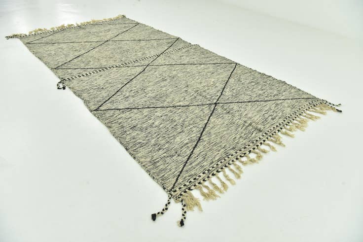 Detailansicht von 200cm x 390cm Handgeknüpft Marokkanisch Wolle Teppich