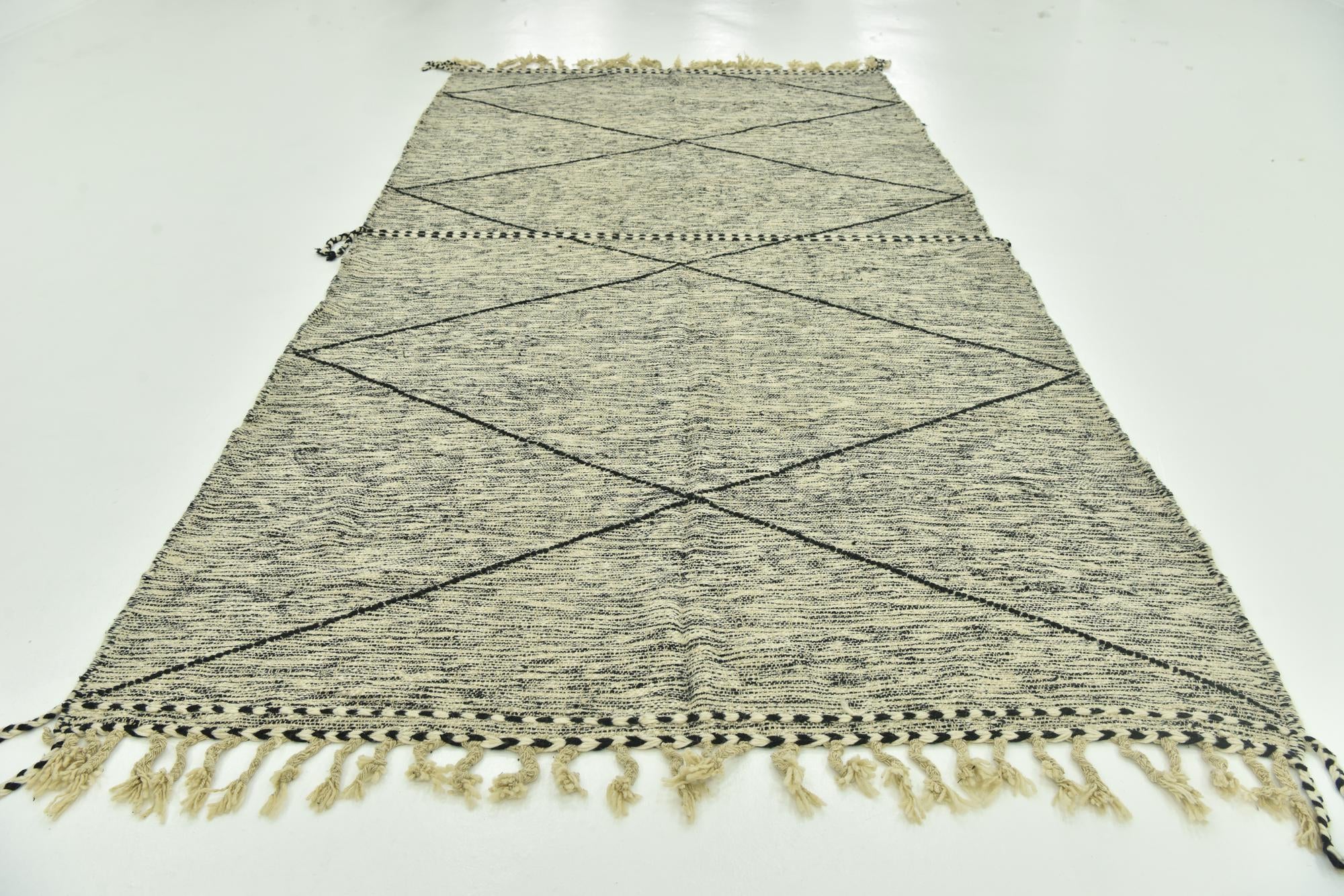 6' 7 x 12' 10 Hand Knotted Moroccan Wool Rug