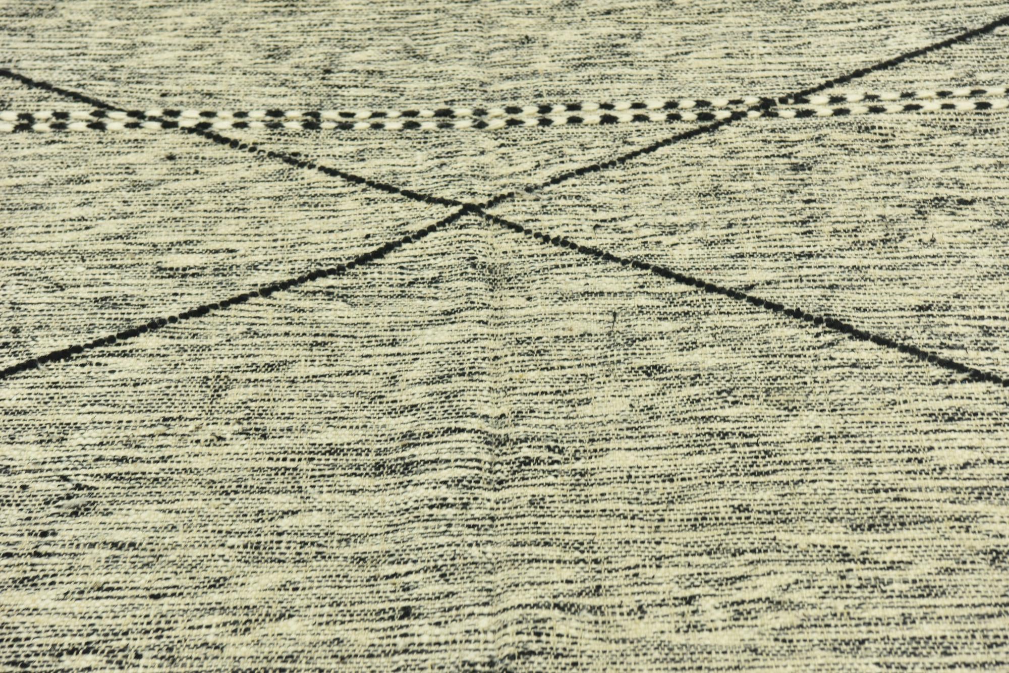 6' 7 x 12' 10 Hand Knotted Moroccan Wool Rug