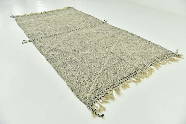 6' 8 x 12' 8 Hand Knotted Moroccan Wool Rug