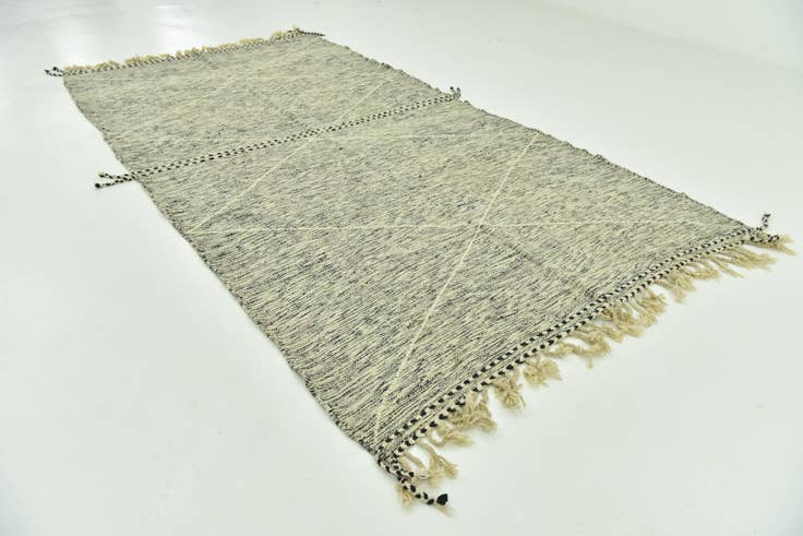 Detail image of 6' 8 x 12' 8 Hand Knotted Moroccan Wool Rug