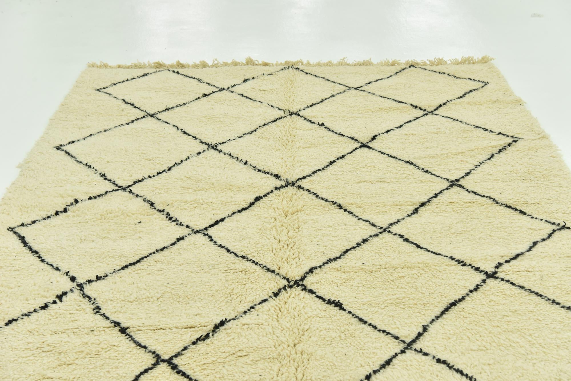 6' 8 x 9' 2 Hand Knotted Moroccan Wool Rug