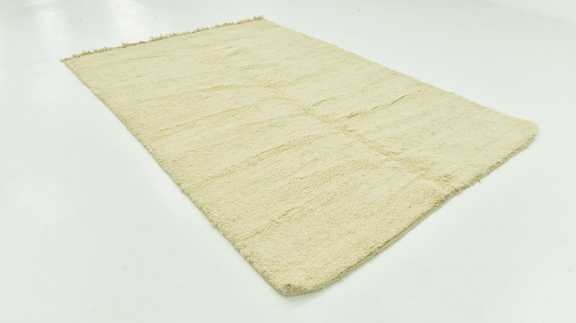 6' 8 x 9' 10 Hand Knotted Moroccan Wool Rug