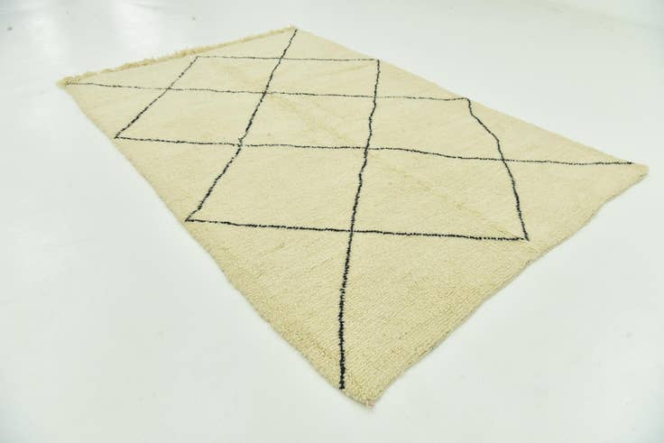 Detail image of 6' 7 x 8' Hand Knotted Moroccan Wool Rug