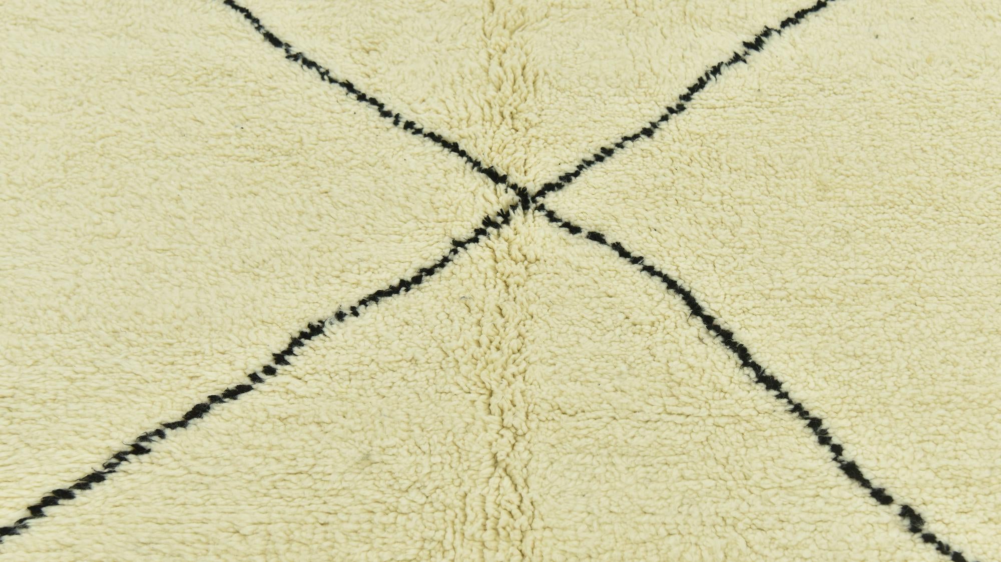 6' 7 x 8' Hand Knotted Moroccan Wool Rug